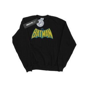 DC Comics Mens Batman Crackle Logo Sweatshirt / Black